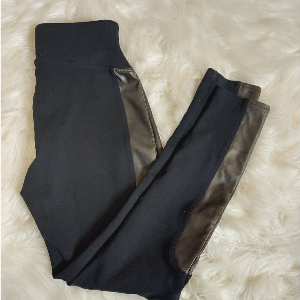 - Spanx Hi-Waisted Faux Leather Blend Leggings